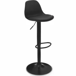 Tabourets de bar design noirs*IDMarket Best