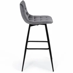 Tabourets de bar en velours multicolore*IDMarket New