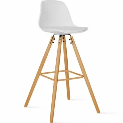 Tabourets de bar mix color gris, blanc et noir : lot de 4*IDMarket Online