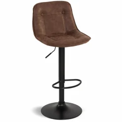 Tabourets réglables en hauteur marron*IDMarket Outlet