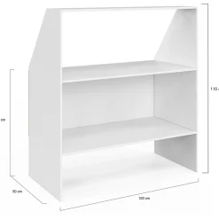 Étagère sous pente blanche 2 niveaux*IDMarket Outlet