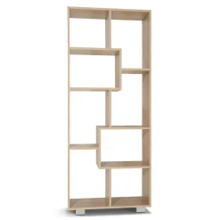 Étagère de salon moderne en bois imitation hêtre*IDMarket Clearance
