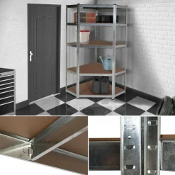 Étagère galva 875 kg 5 plateaux*IDMarket Sale