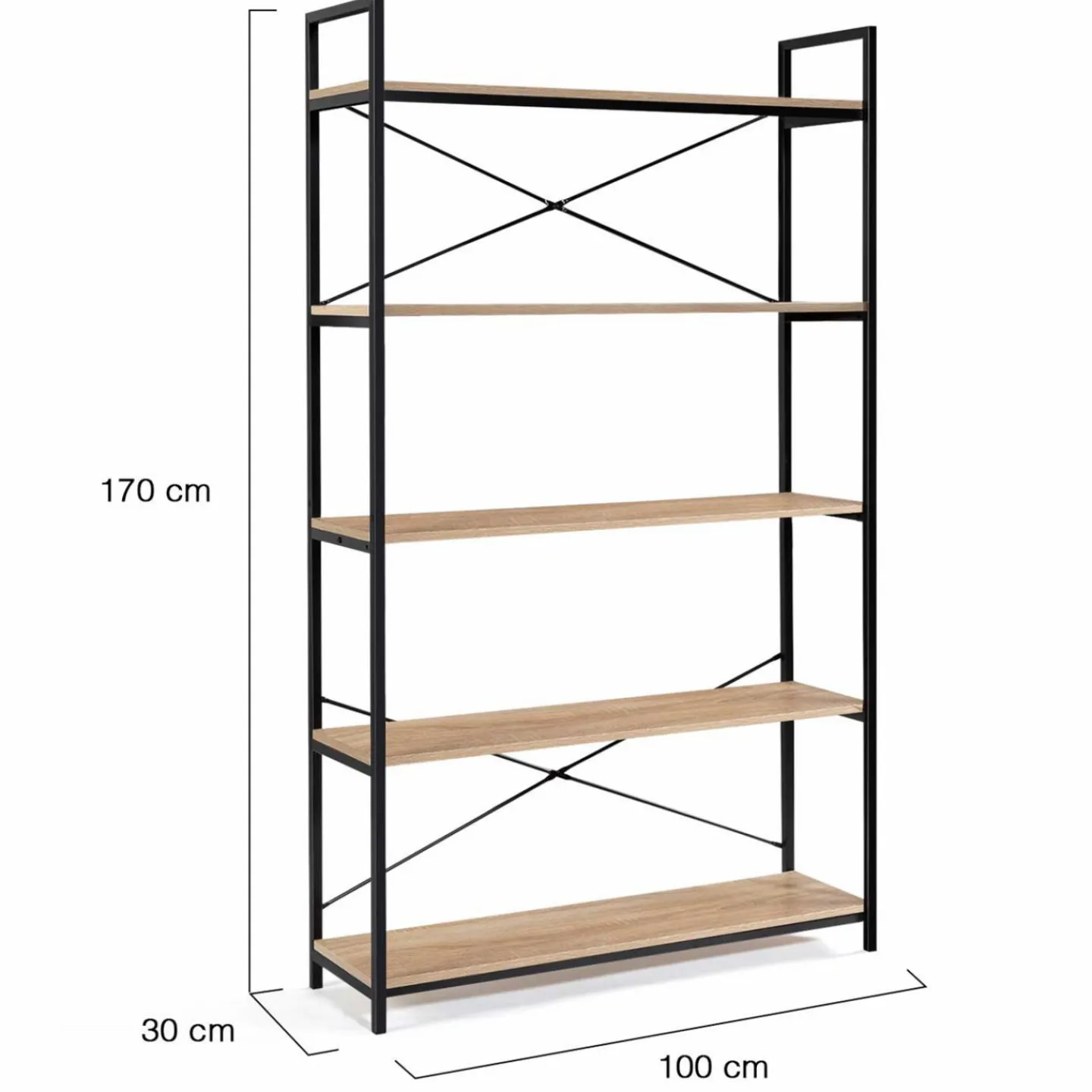 Étagère métal style industriel 170 cm*IDMarket Outlet