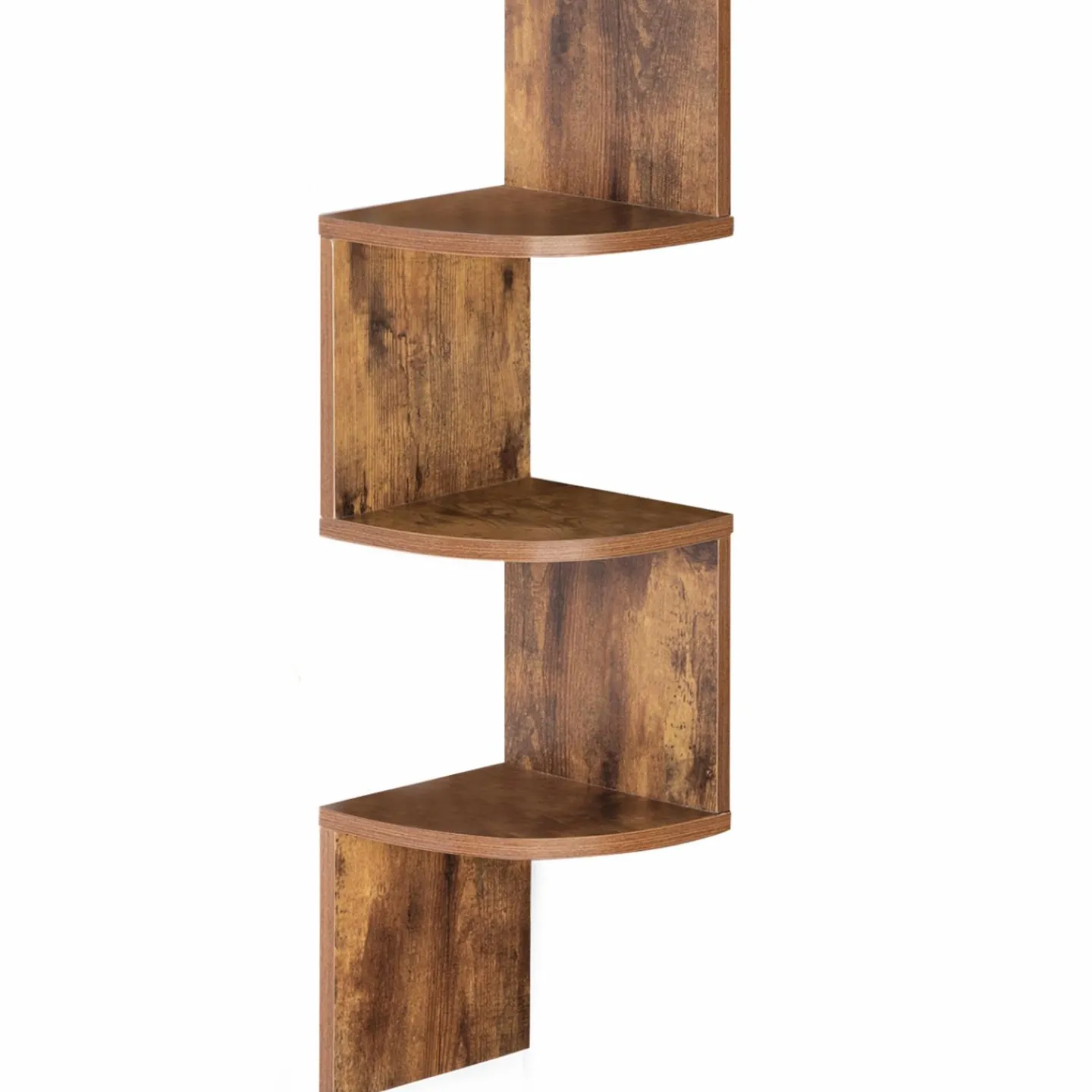 Étagère murale d'angle 5 niveaux façon bois vieilli*IDMarket New
