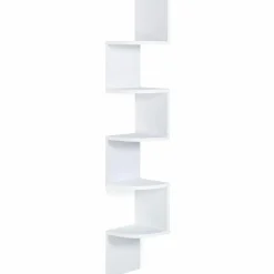 Étagère murale d’angle 5 niveaux blanche*IDMarket Clearance