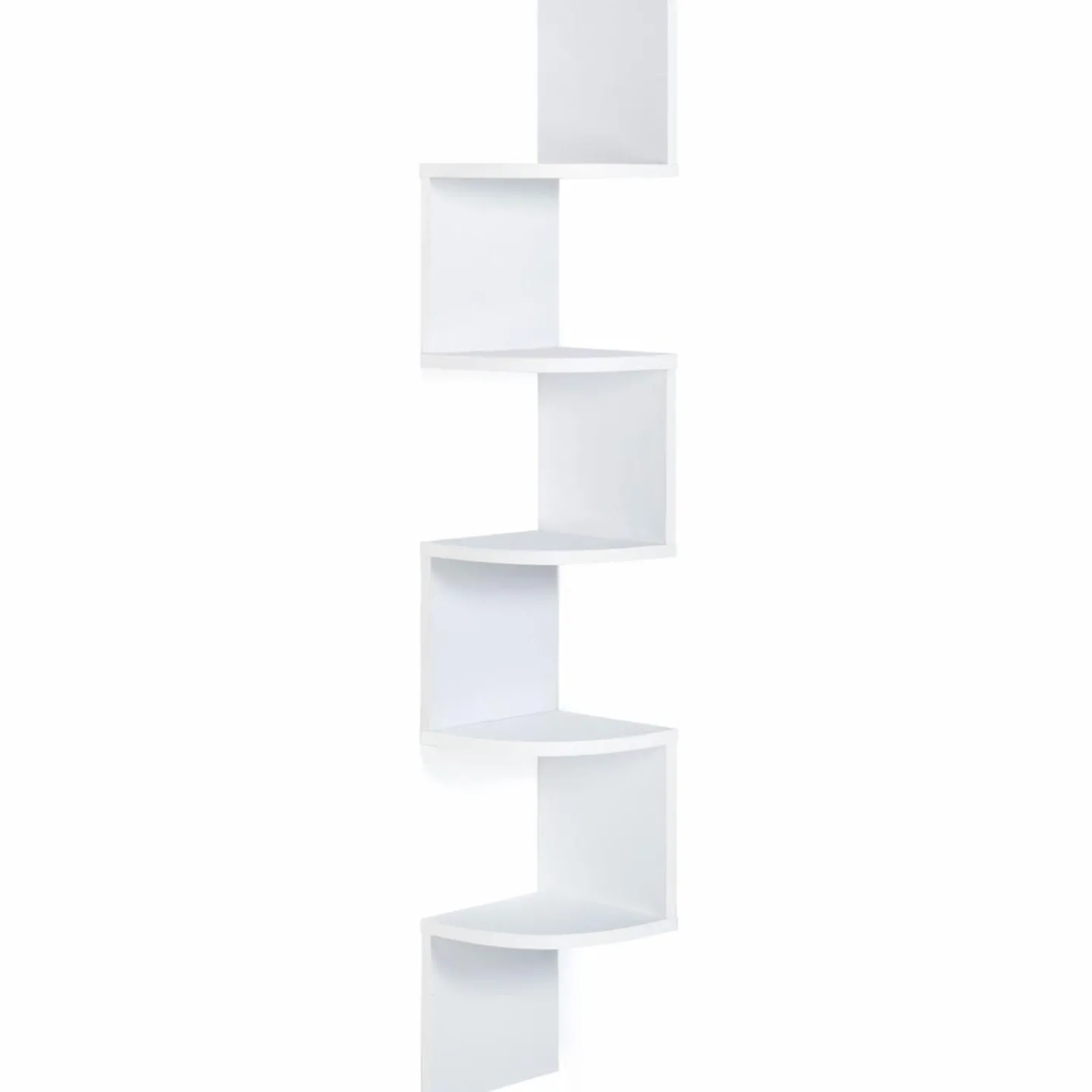 Étagère murale d’angle 5 niveaux blanche*IDMarket Clearance