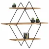 Étagère murale losange style industriel*IDMarket Clearance