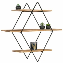 Étagère murale losange style industriel*IDMarket Clearance
