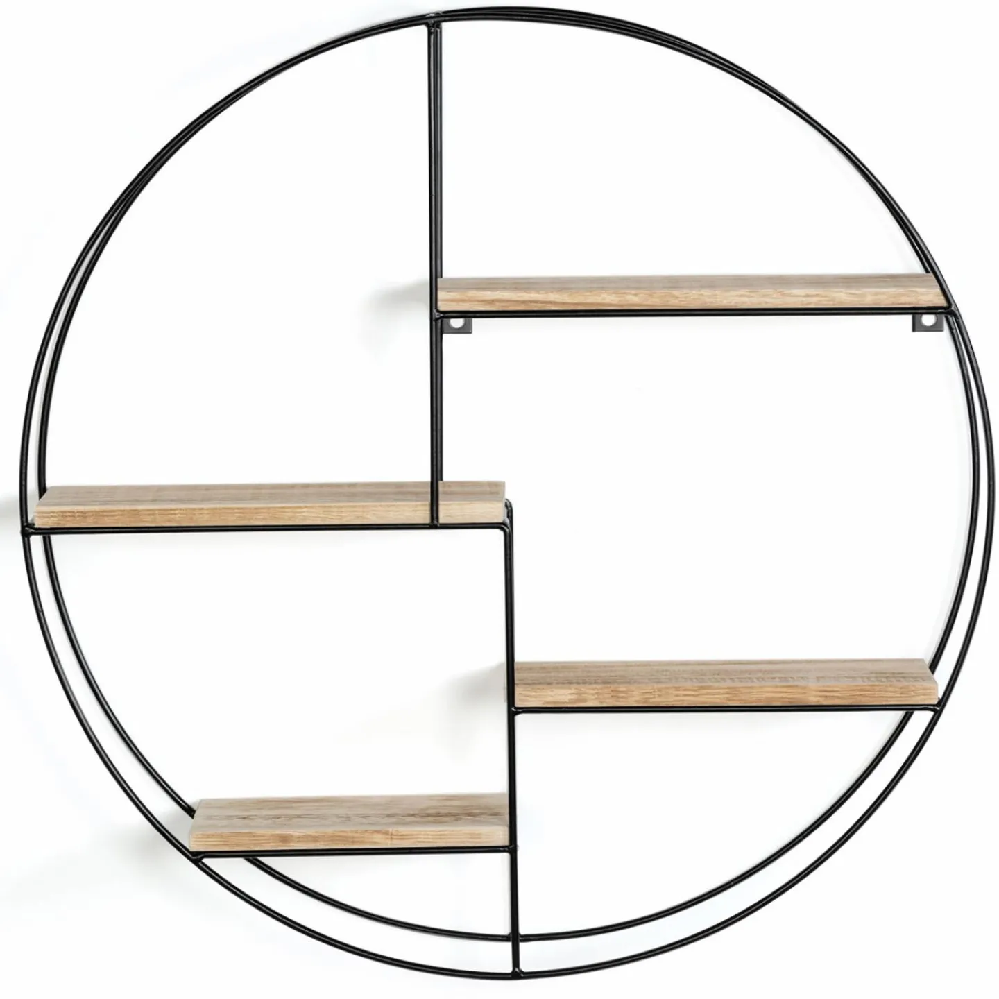 Étagère murale ronde style industriel*IDMarket New