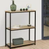 Étagère pour entrée bois et métal noir*IDMarket Clearance