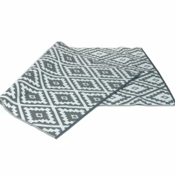 Tapis extérieur terrasse motifs géométriques gris et blanc 160 x 260 cm*IDMarket Discount