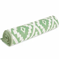 Tapis extérieur vert sauge et blanc motifs géométriques 180 x 280 cm*IDMarket Clearance