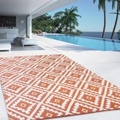 Tapis terracota pour extérieur et terrasse*IDMarket