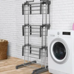 Étendoir extensible avec grande capacité et 30 accessoires*IDMarket