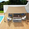 Toile ombrage rectangulaire haute densité couleur sable 4x6 m*IDMarket Online