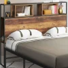 Tête de lit bois foncé industrielle 145 cm*IDMarket Discount