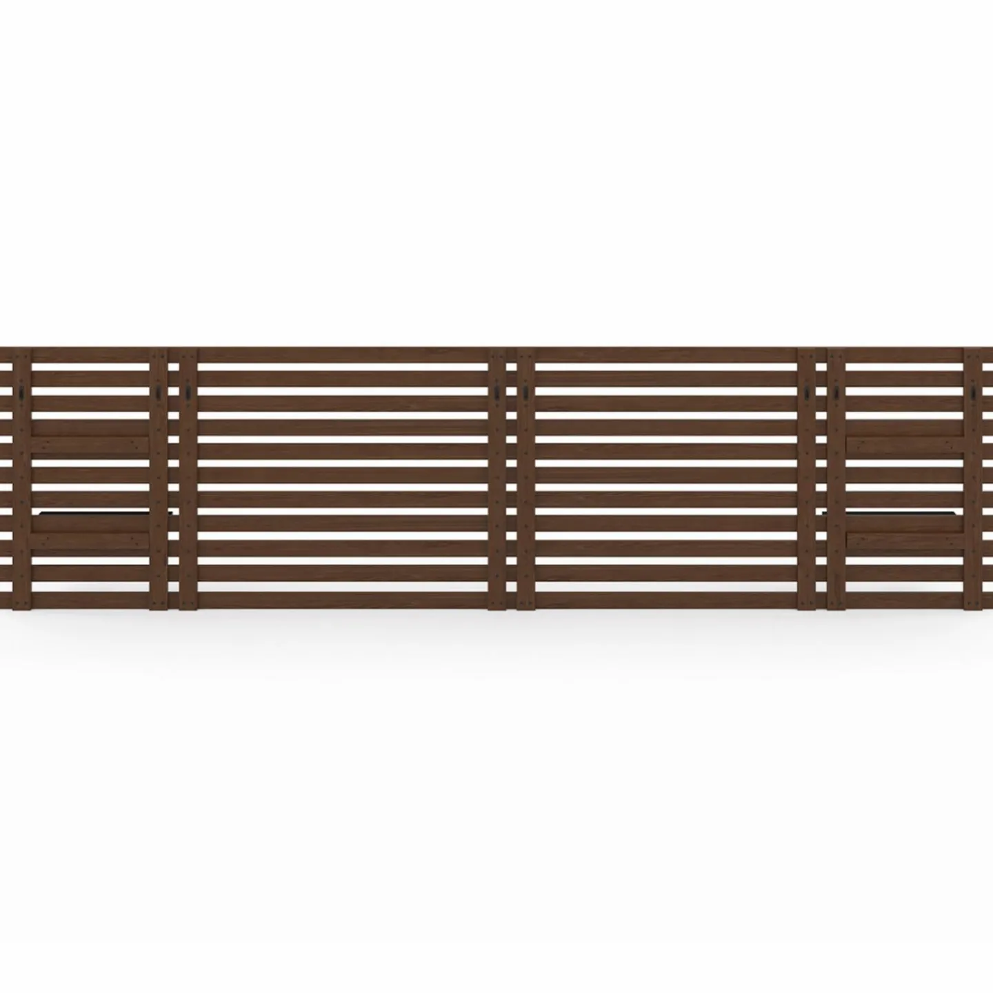 Tête de lit en lattes de bois vieilli 240 cm style moderne*IDMarket Best