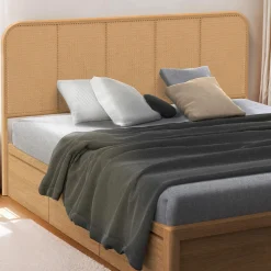 Tête de lit façon cannage 160 cm sur pied*IDMarket Online