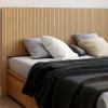Tête de lit sur pied effet lattes 160 cm*IDMarket Clearance